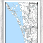 Bonita Beach, Florida   Contemporary Map Poster   Etsy.de Regarding Map Of Bonita Beach Florida