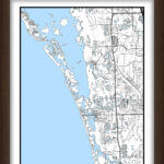 Bonita Beach, Florida   Contemporary Map Poster   Etsy.de Regarding Map Of Bonita Springs Florida