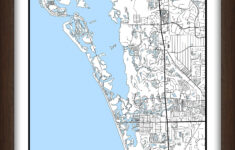 Bonita Beach, Florida – Contemporary Map Poster – Etsy.de regarding Map Of Bonita Springs Florida