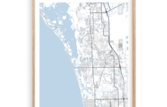 Bonita Springs Florida Map Print Unframed, Florida Map Print, City Map Print within Map Of Florida With Bonita Springs