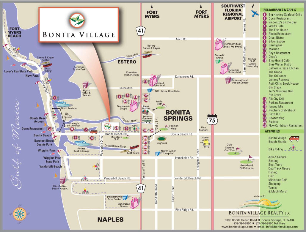 Bonita Village | About Bonita Springs with regard to Map Of Florida With Bonita Springs