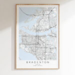 Bradenton Florida Map Print, Map Of Bradenton Florida, Bradenton In City Map Of Bradenton Florida