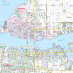 Bradenton & Manatee County, Fl Wall Mapkappa   The Map Shop Intended For Map Of Florida With Bradenton