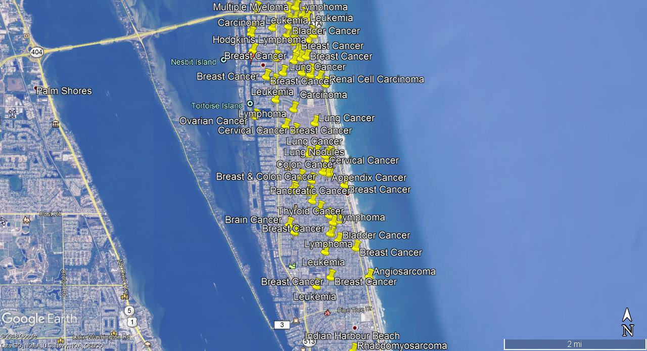 Breaking Down The Numbers: Satellite Beach Cancer Case Mapping in Map Of Cancer Clusters In Florida