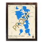Butler Chain Of Lakes, Fl Wood Map | 3D Topographic Wood Chart Within Chain Of Lakes Florida Map