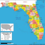 Buy Florida County Map, Purchase Florida County Map Regarding Map Of Counties In Florida Usa