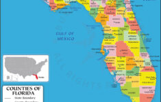 Buy Florida County Map, Purchase Florida County Map regarding Map Of Counties In Florida Usa