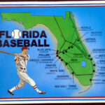Ca. 1990S Color 4X6 Map Postcard Of Spring Training Baseball Sites For Map Of Spring Training In Florida