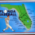 Ca. 1990S Color 4X6 Map Postcard Of Spring Training Baseball Sites Pertaining To Map Of Florida Spring Training Locations