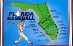 Ca. 1990S Color 4X6 Map Postcard Of Spring Training Baseball Sites pertaining to Map Of Florida Spring Training Locations