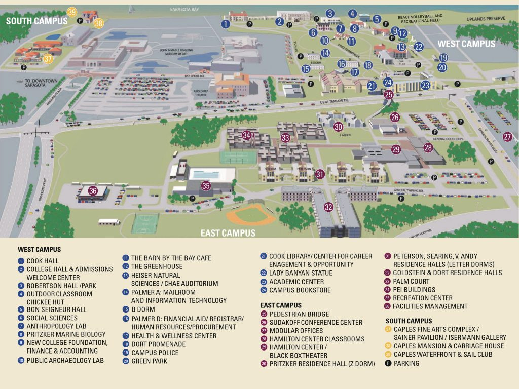 Campus Map - New College Of Florida for New College Of Florida Map