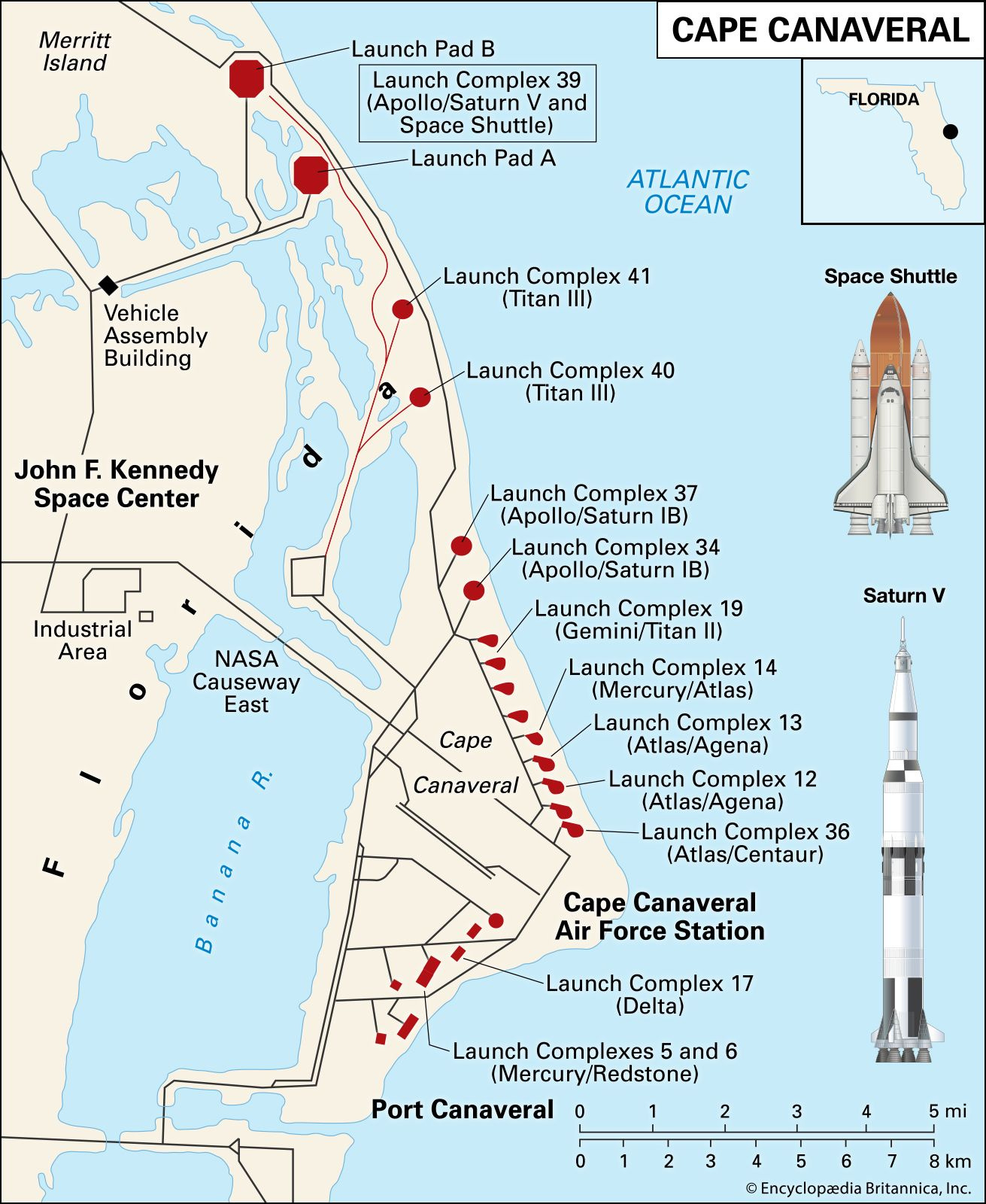 Cape Canaveral | Florida, Map, History, &amp;amp; Population | Britannica intended for Cape Canaveral on Map of Florida