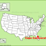 Cape Canaveral Location On The U.s. Map   Ontheworldmap Regarding Cape Canaveral On Map Of Florida