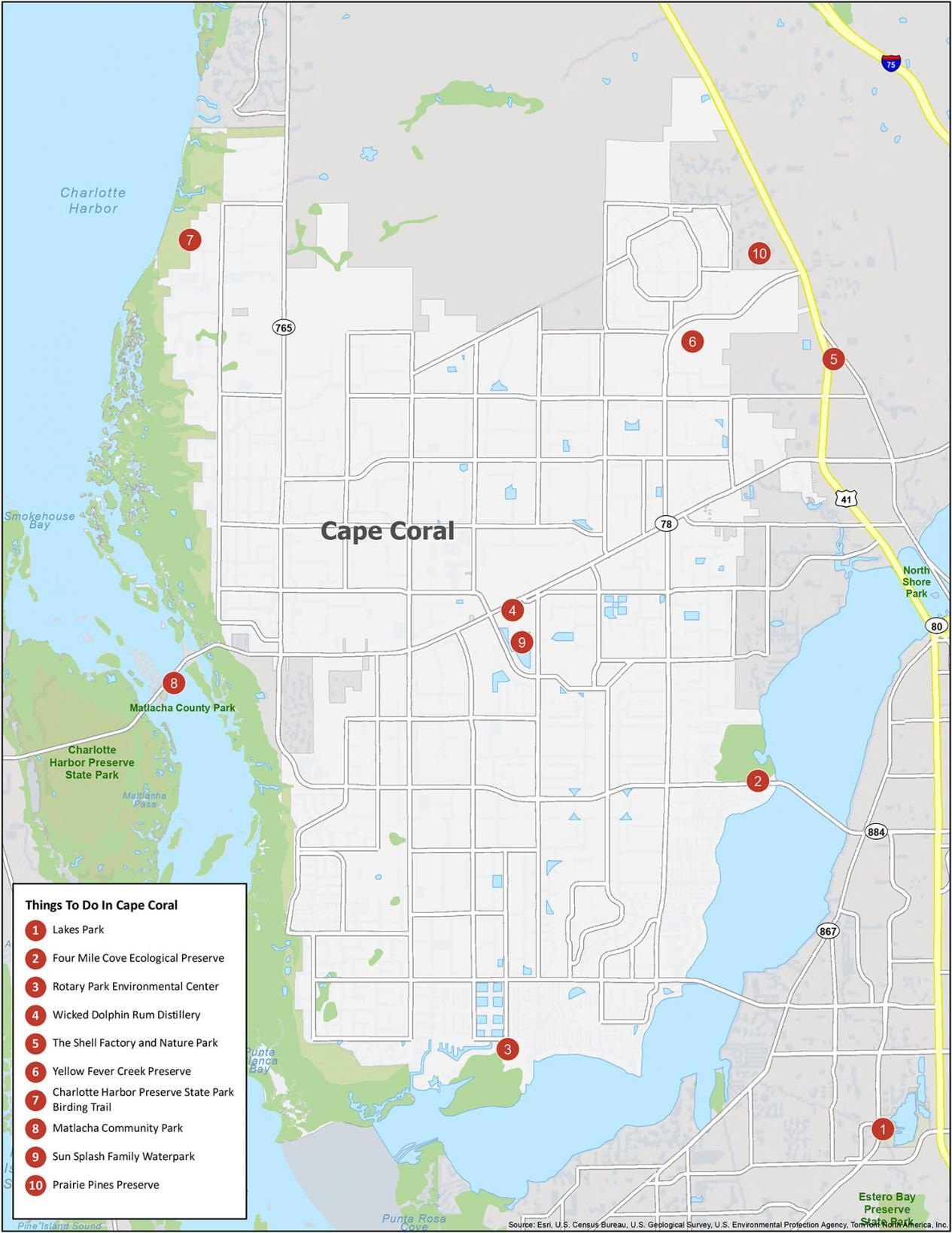 Cape Coral Florida Map - Gis Geography intended for Cape Coral Fl Map of Florida