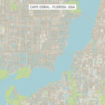 Cape Coral Florida Us City Street Mapfrank Ramspott With Street Map Of Cape Coral Florida