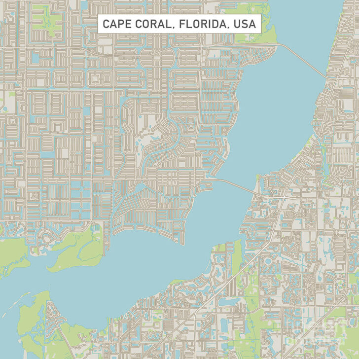 Street Map of Cape Coral Florida
