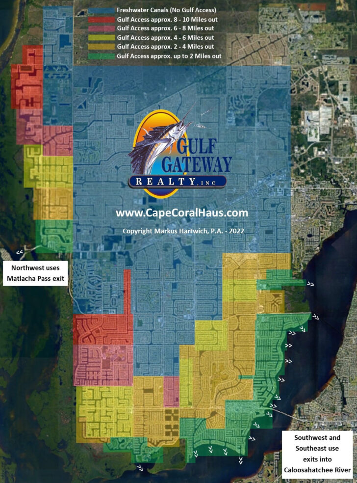 Cape Coral Fl Map of Florida