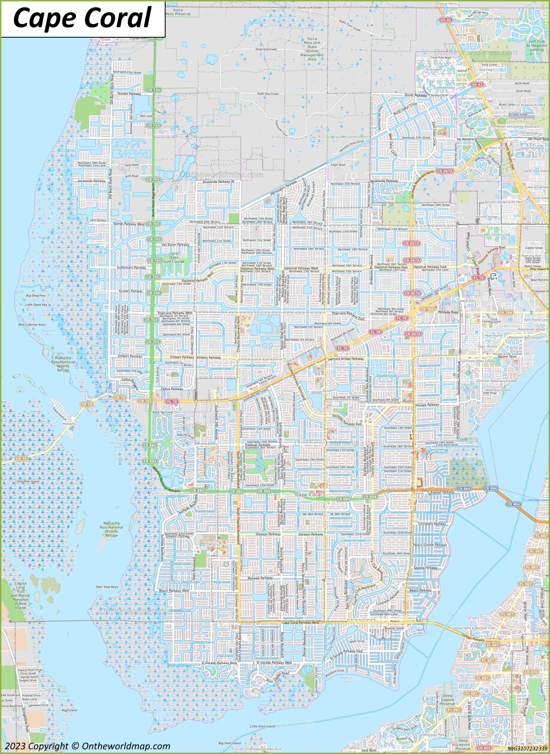 Cape Coral Map | Florida, U.s. | Discover Cape Coral With Detailed intended for City Map Of Cape Coral Florida