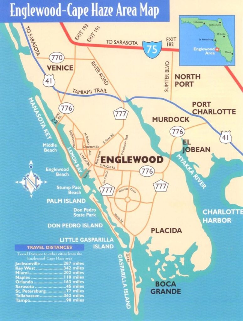 Cape Haze Peninsula - Sunny Dreams Factory, Llc (Florida throughout Map of Englewood Beach Florida