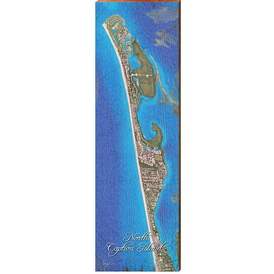 Captiva Island, Florida Satellitenstil Karte Wandbild with regard to Map of Florida Captiva Island