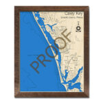 Casey Key, Florida 3D Wood Map | Laser Etched Nautical Decor In Map Of Casey Key Florida