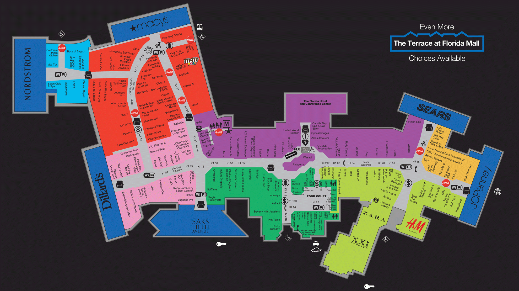 Center Map Featuring Bath &amp;amp; Body Works At The Florida Mall® - A regarding Florida Mall Map Of Stores