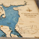 Charlotte Harbor Wall Art   Two Level 3D Wood Map   Sea And Soul Regarding Map Of Charlotte Harbor Florida