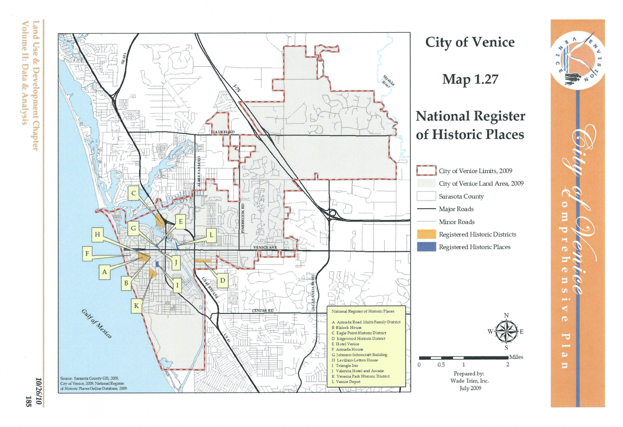 City Of Venice Map National Register Of Historic Places - Venice in Map of Venice Florida