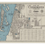 City Street Map Of Clearwater Florida C. 1949 | Snapshot Of Within Clearwater Fl Map Of Florida