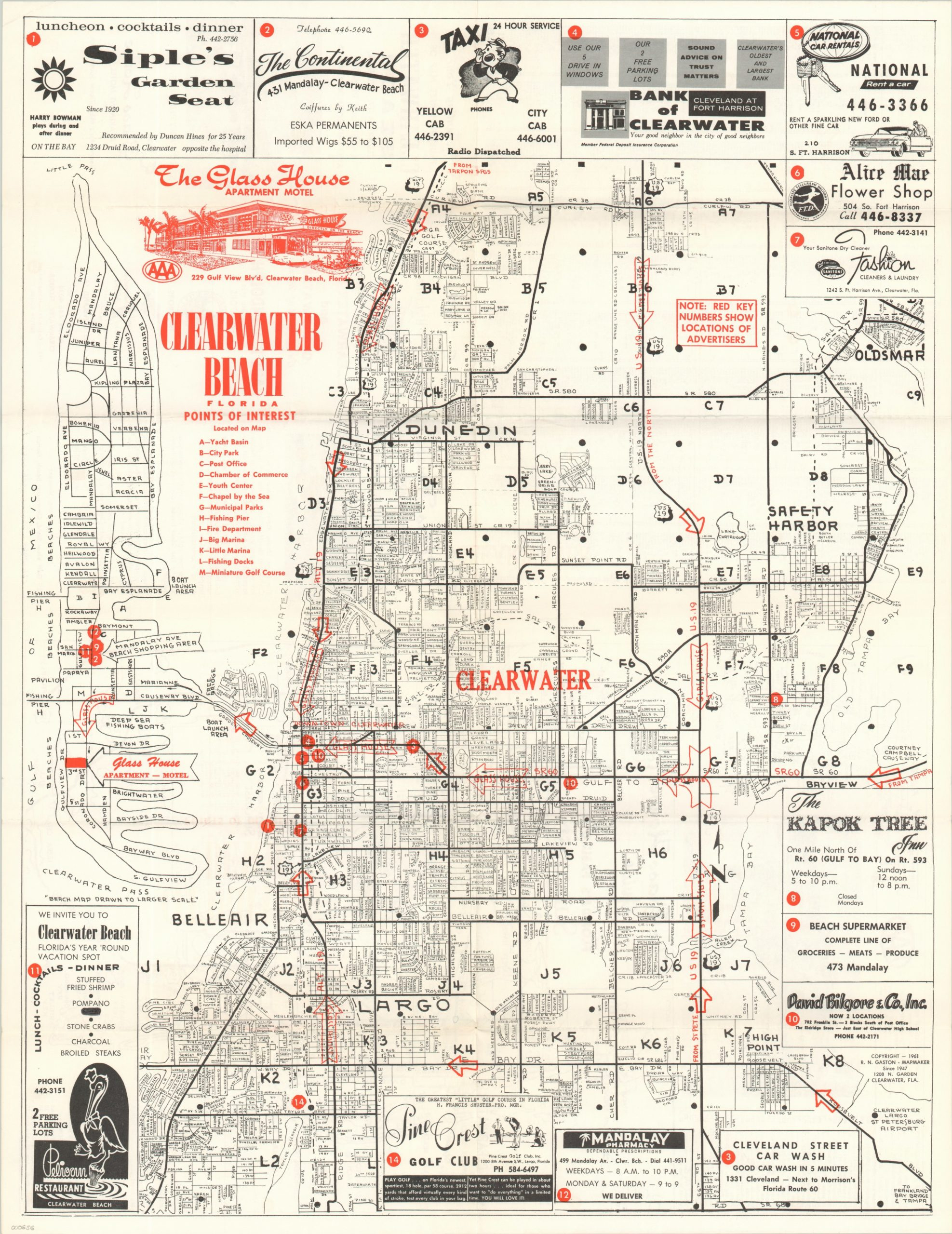 Clearwater Beach, Florida in Map Of Florida Clearwater Beach