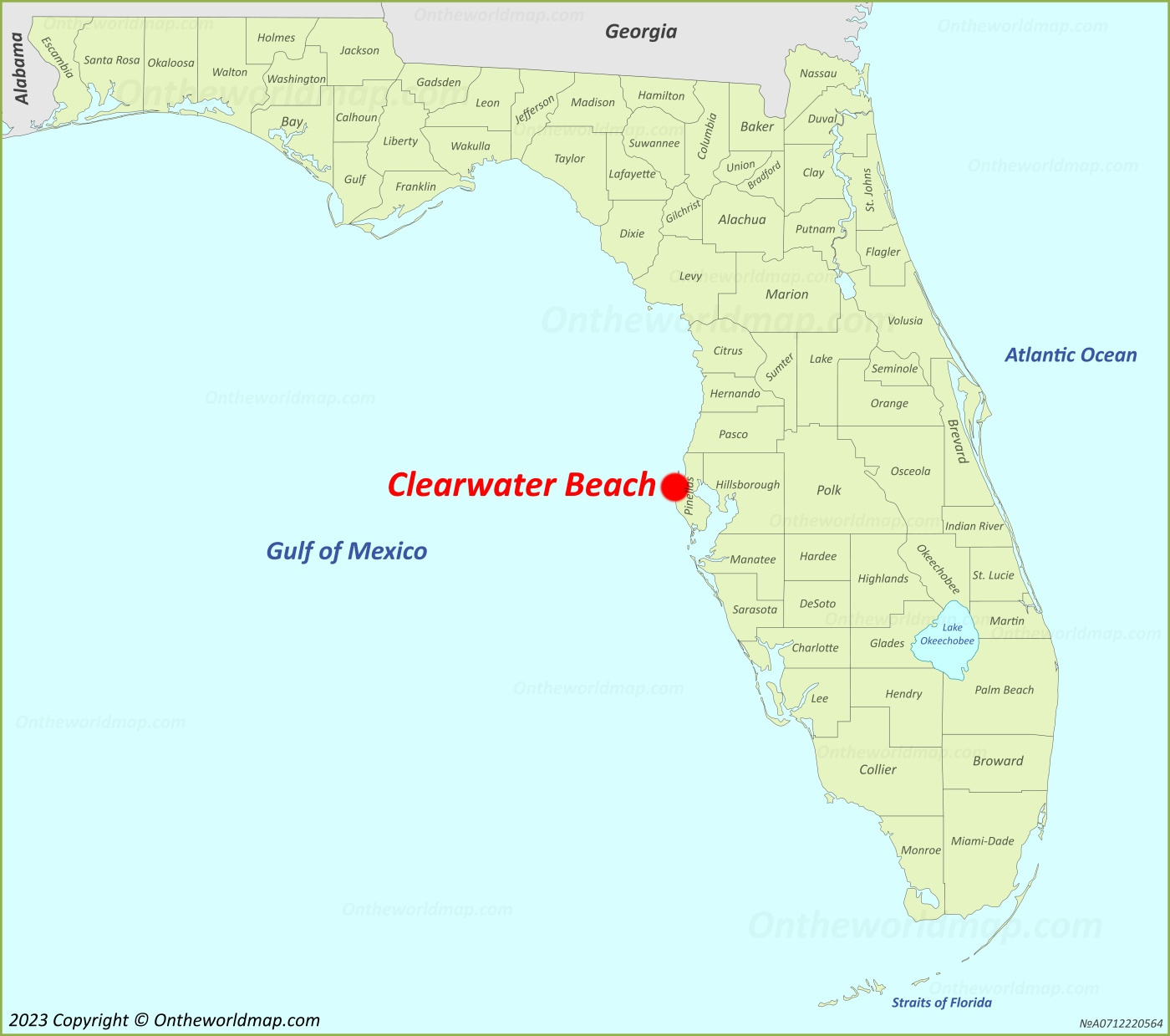 Clearwater Beach Map | Florida, U.s. | Discover Clearwater Beach in Map Of Florida Showing Clearwater