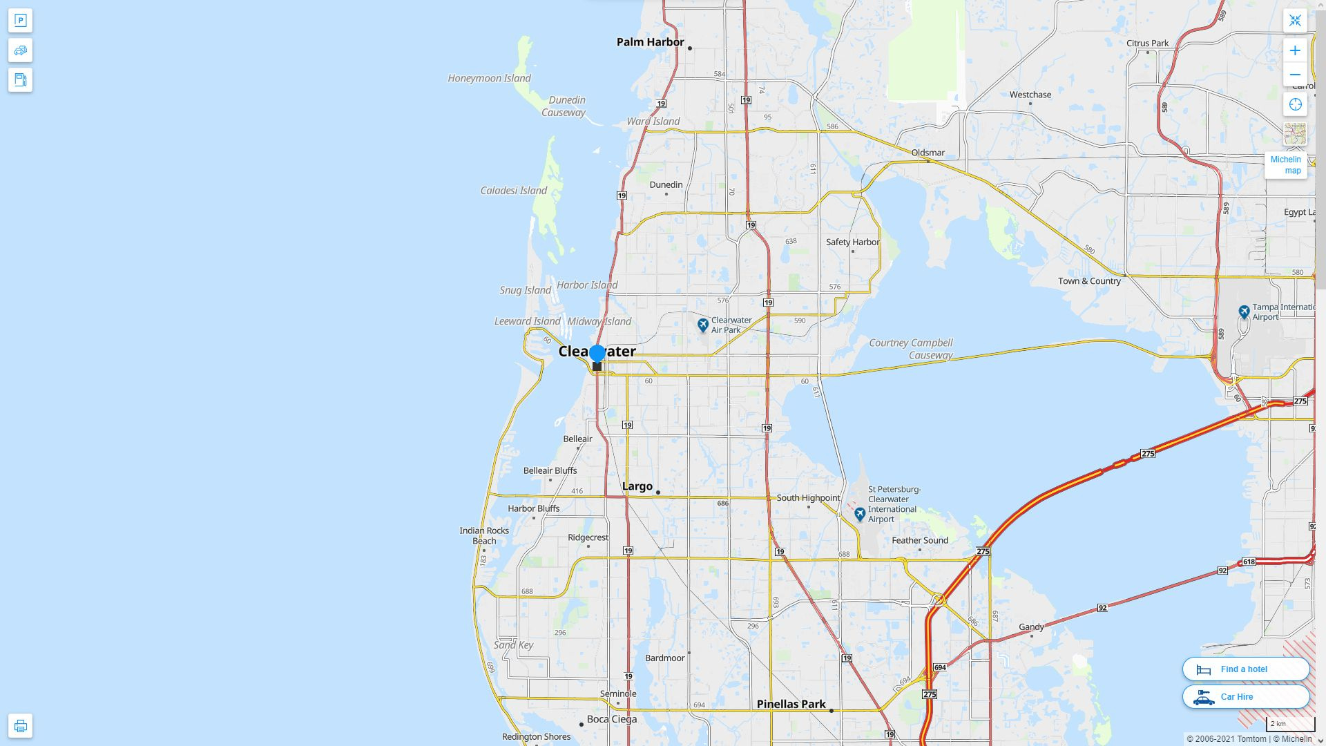 Clearwater, Florida Map within Google Map Of Clearwater Florida
