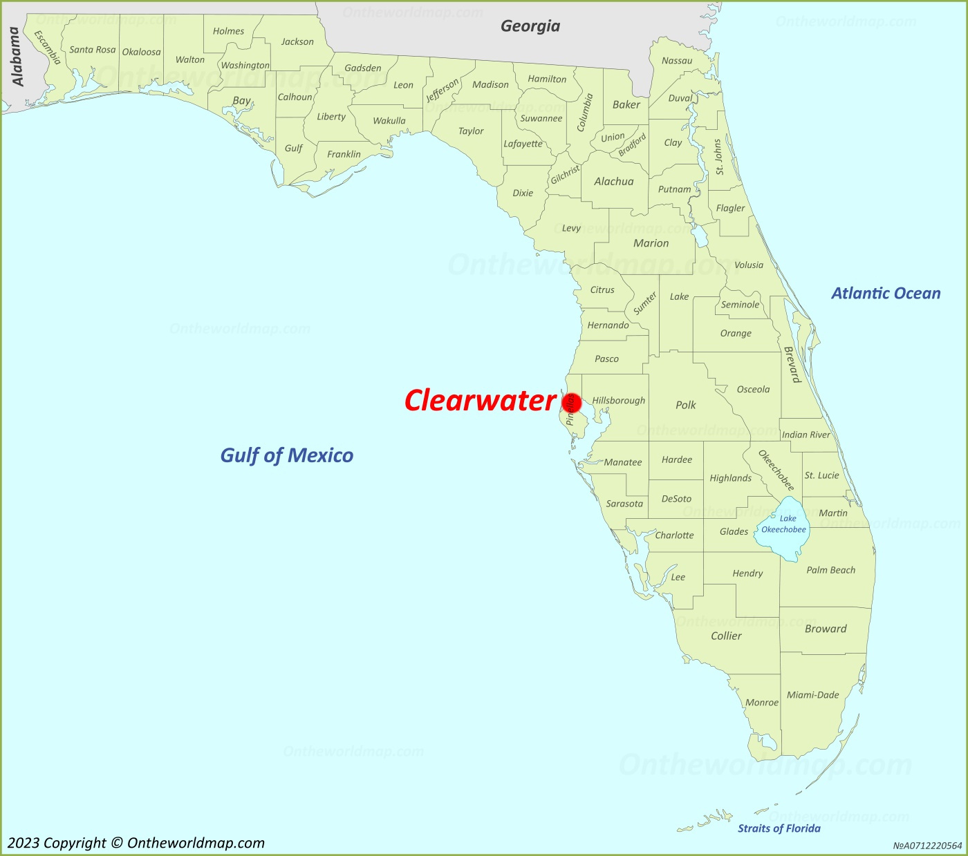 Clearwater Location On The Florida Map - Ontheworldmap inside Map of Florida Clearwater Area