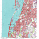 Clearwater Topographic Map 1:24,000 Scale, Florida For Elevation Map Of Pinellas County Florida