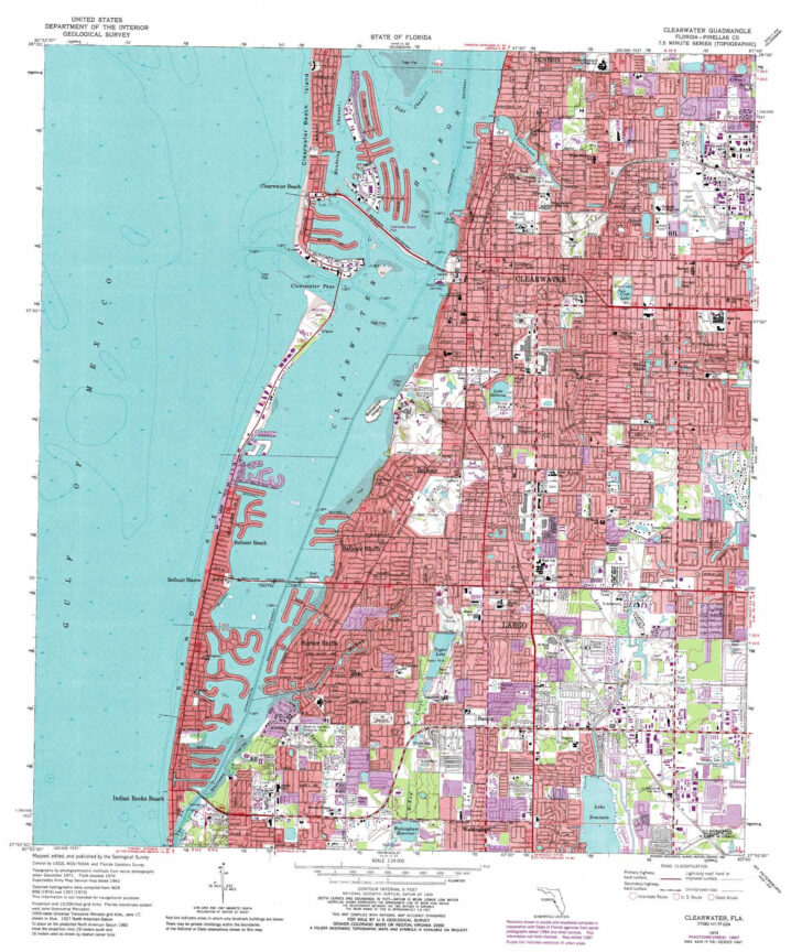 Elevation Map of Pinellas County Florida