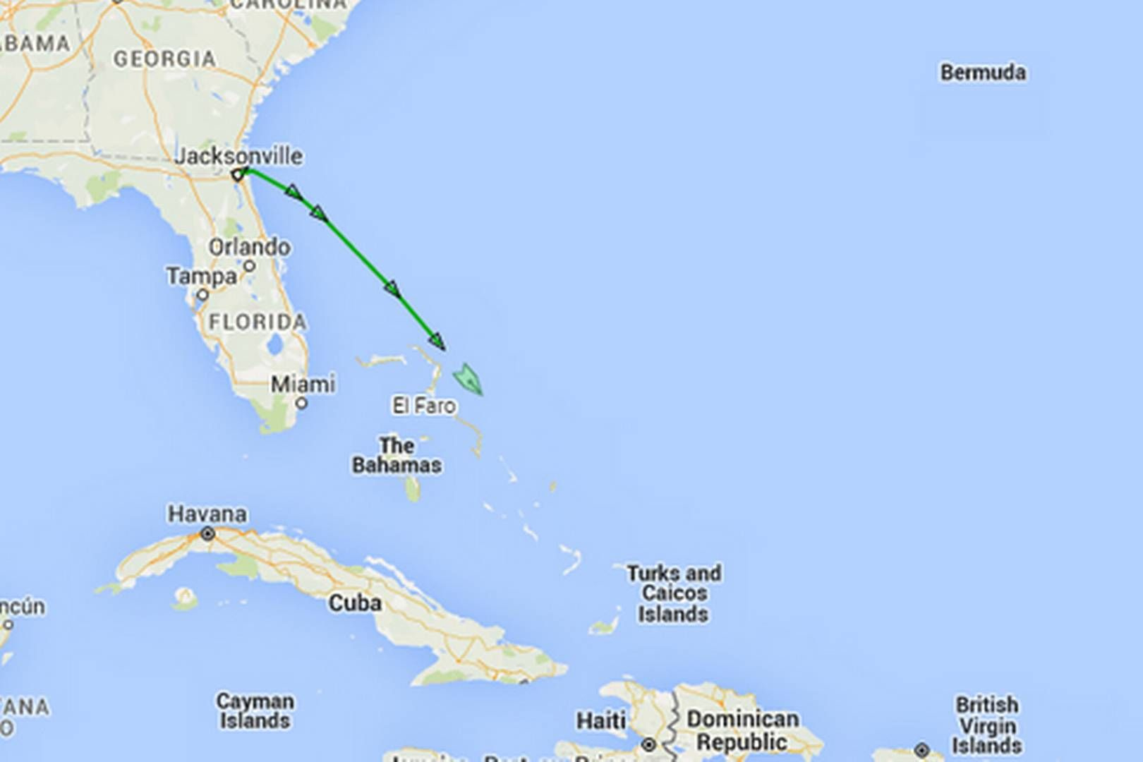 coast guard finds body and life boat from wrecked container ship pertaining to map of florida to puerto rico Coast Guard Finds Body And Life Boat From Wrecked Container Ship pertaining to Map Of Florida To Puerto Rico
