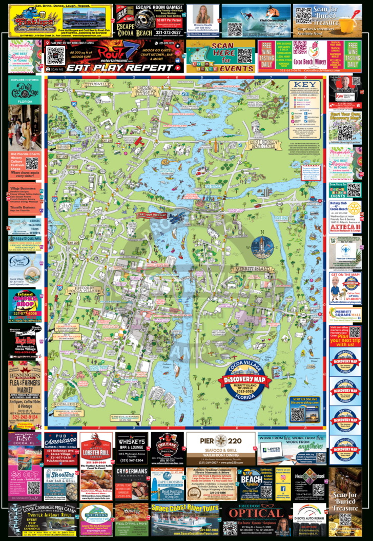 Cocoa Beach Map of Florida