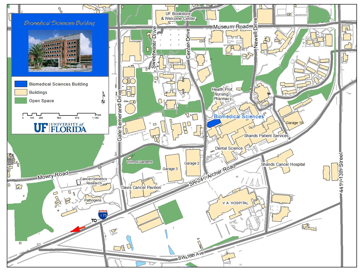 Contact Us – J. Crayton Pruitt Family Department Of Biomedical with regard to University Of Florida Gainesville Map