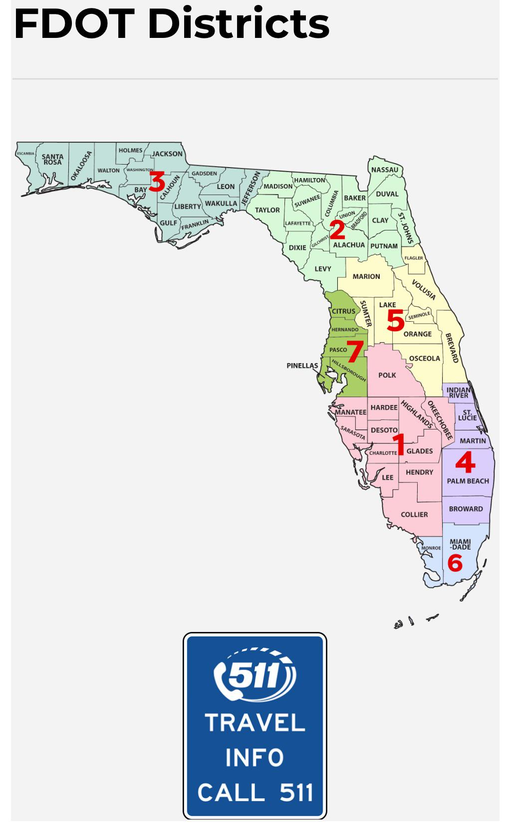 Contacting Florida Department Of Transportation (To Report Road throughout Florida Department Of Transportation Maps