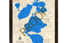 Conway Chain Of Lakes, Fl Wood Map | 3D Topographic Wood Chart intended for Chain Of Lakes Florida Map