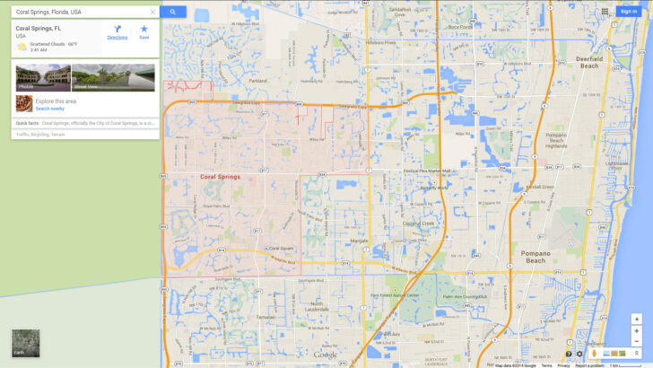 Map of Florida Coral Springs