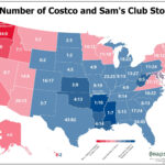Costco Vs Sam'S Club Store Numbersus State   Brilliant Maps For Map Of Costco Locations In Florida