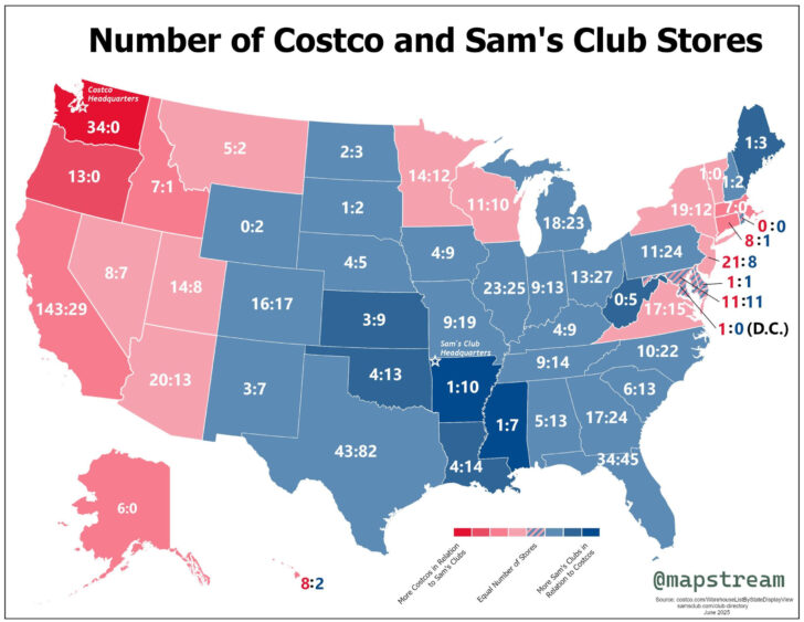 Map of Costco Locations in Florida