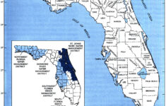 Counties And Water Management Districts In Florida, 1995 inside Map Of Florida Water Management Districts