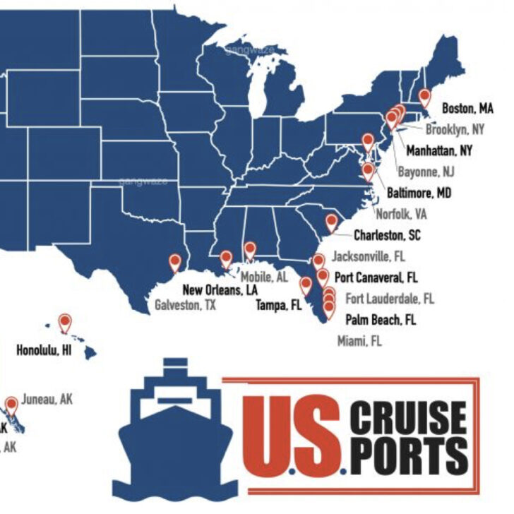 Map of Cruise Ports in Florida