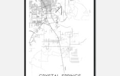 Crystal Springs Florida Map Poster, Modern Home Decor Wall Art Print –  Custom Maps & Posters with regard to Map of Crystal Springs Florida