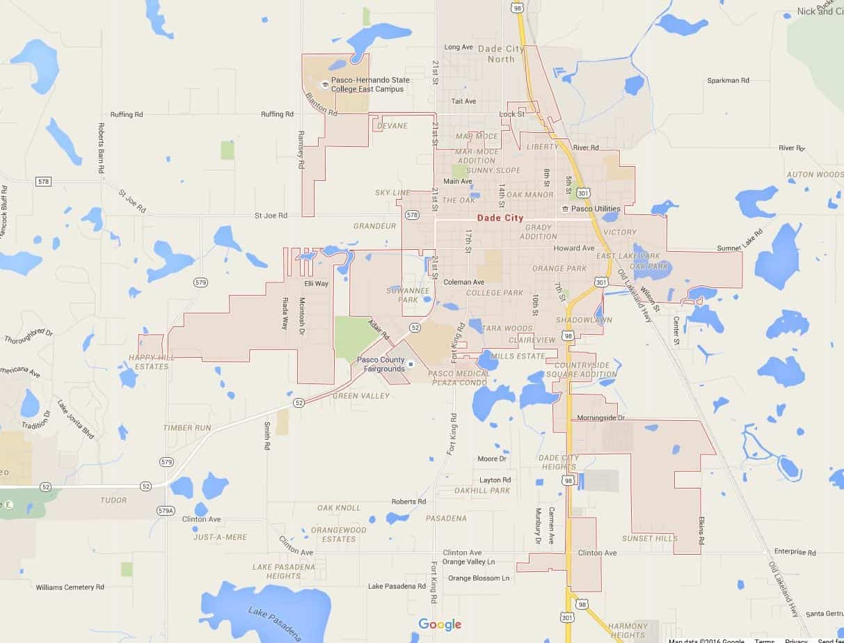 Dade City Homes For Sale Map Search - Tampahomessold for Map Of Florida Dade City
