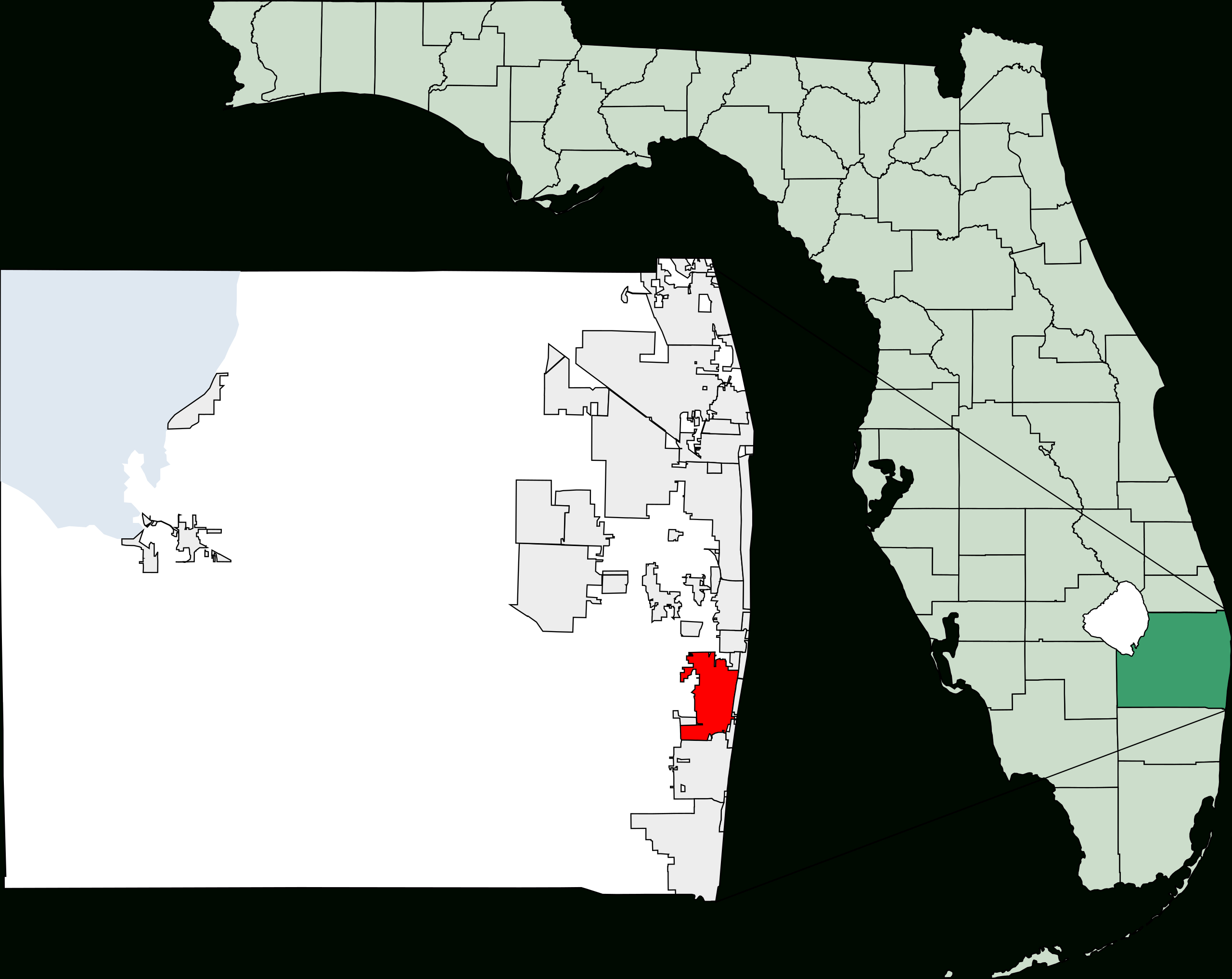 Datei:map Of Florida Highlighting Boynton Beach.svg – Wikipedia pertaining to Boynton Beach Map of Florida