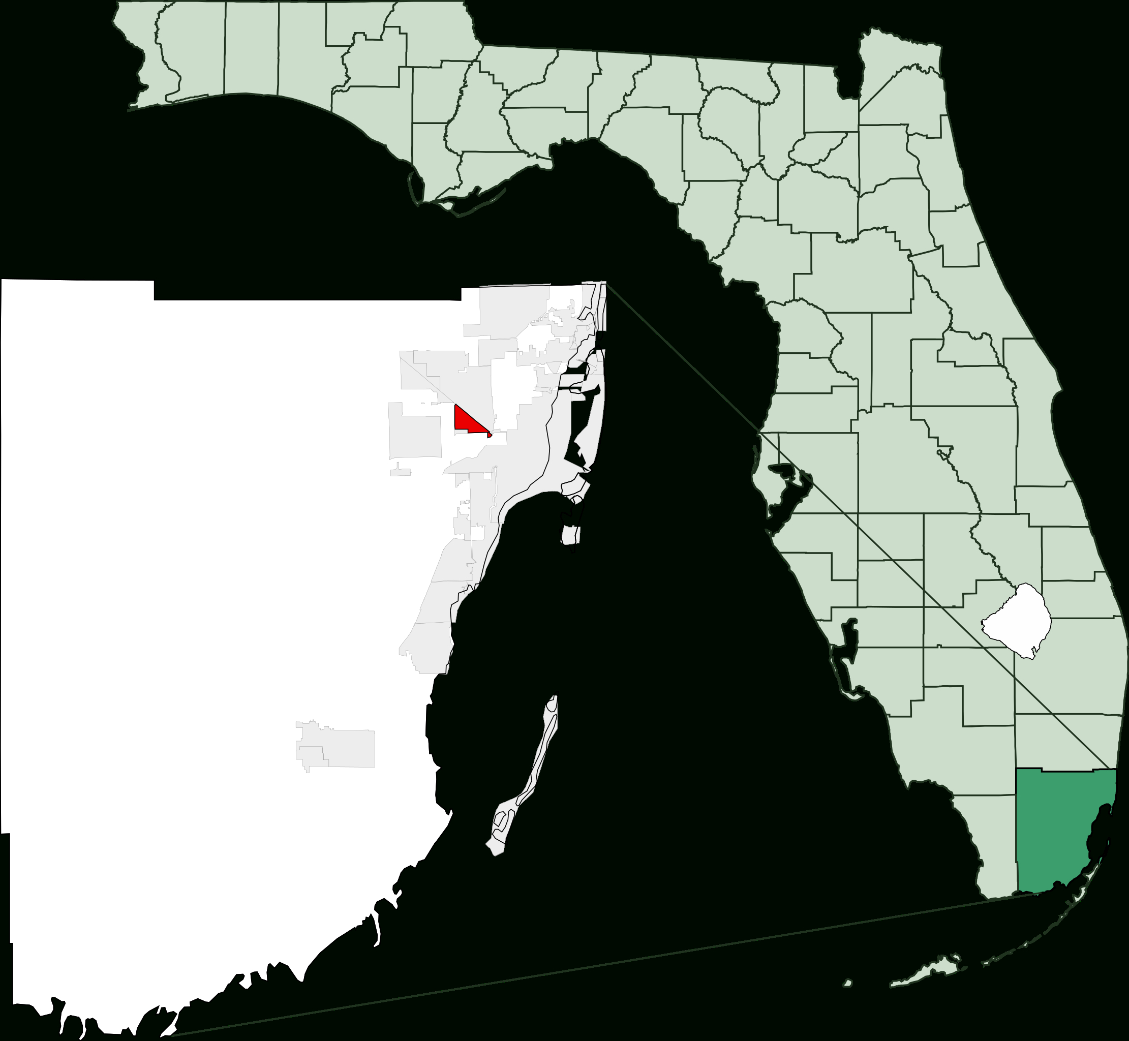 Datei:map Of Florida Highlighting Miami Springs.svg – Wikipedia regarding Map Of Miami Springs Florida