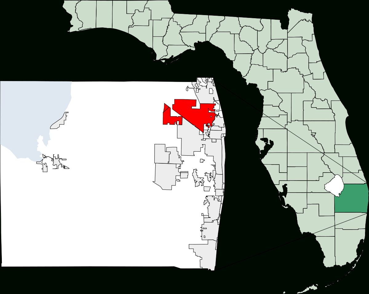 Datei:map Of Florida Highlighting Palm Beach Gardens.svg – Wikipedia within Map of Palm Beach Gardens Florida